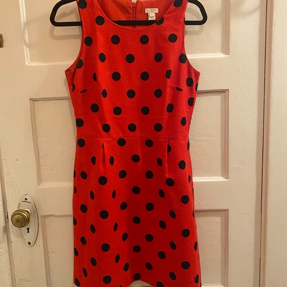 j crew red polka dot dress The Next Stage